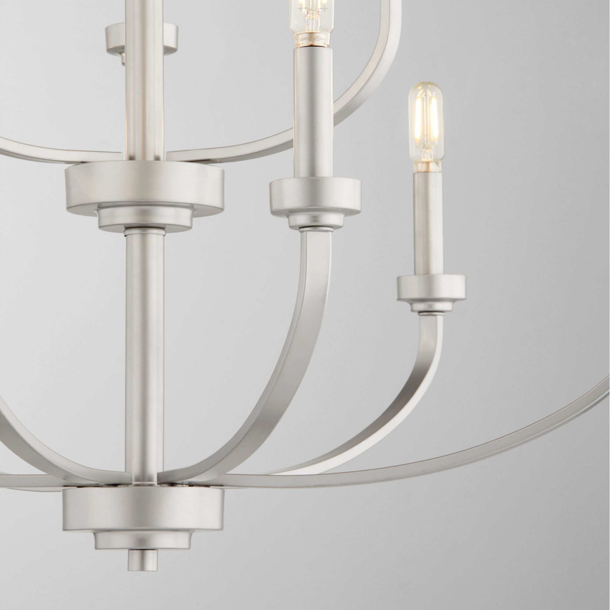 Image 3 Quorum International Reyes 9LT Classic Nickel Chandelier more views