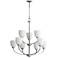 Quorum International Reyes 9LT Classic Nickel Transitional Chandelier