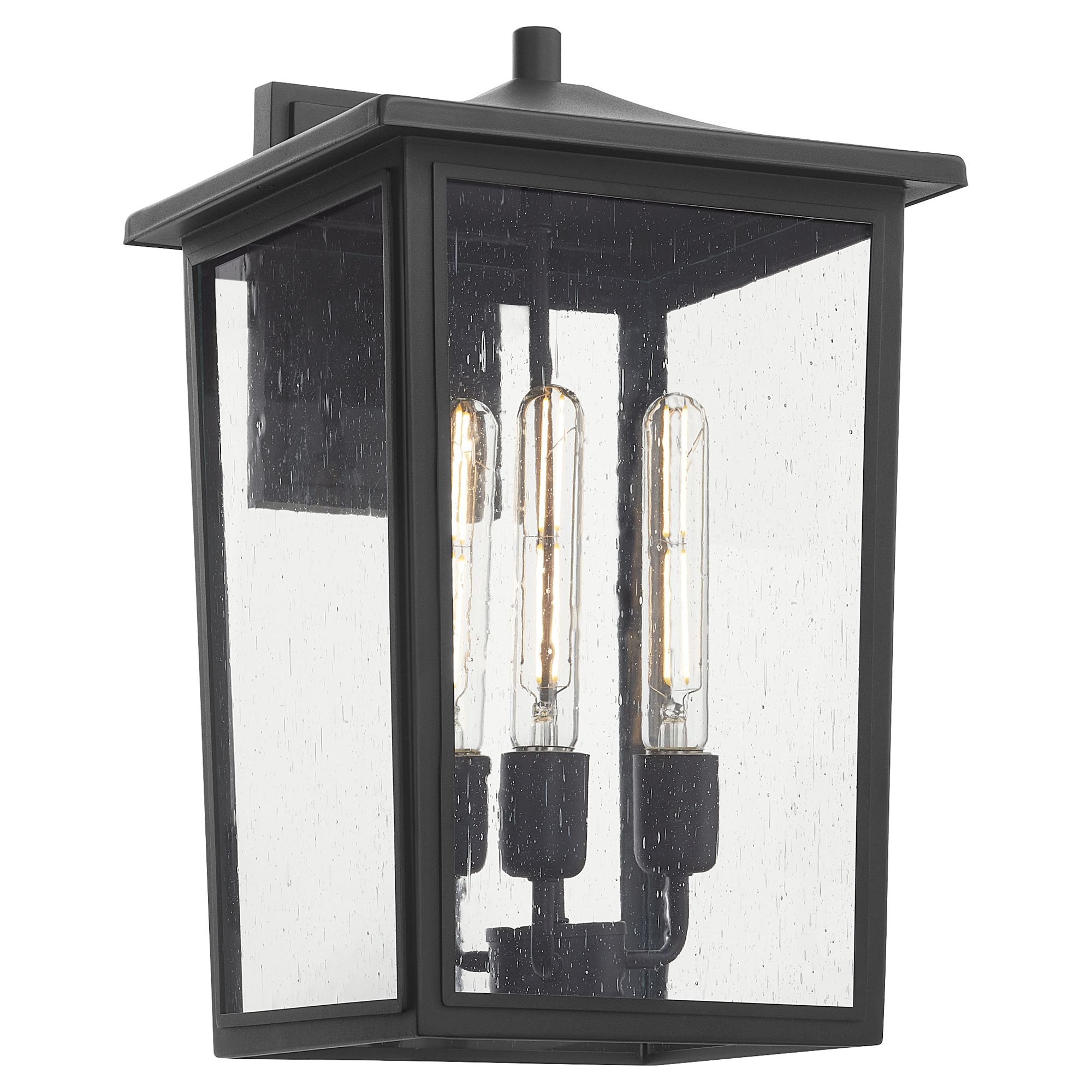 Image 2 Quorum International Riverside 11" Textured Black Wall Lantern more views