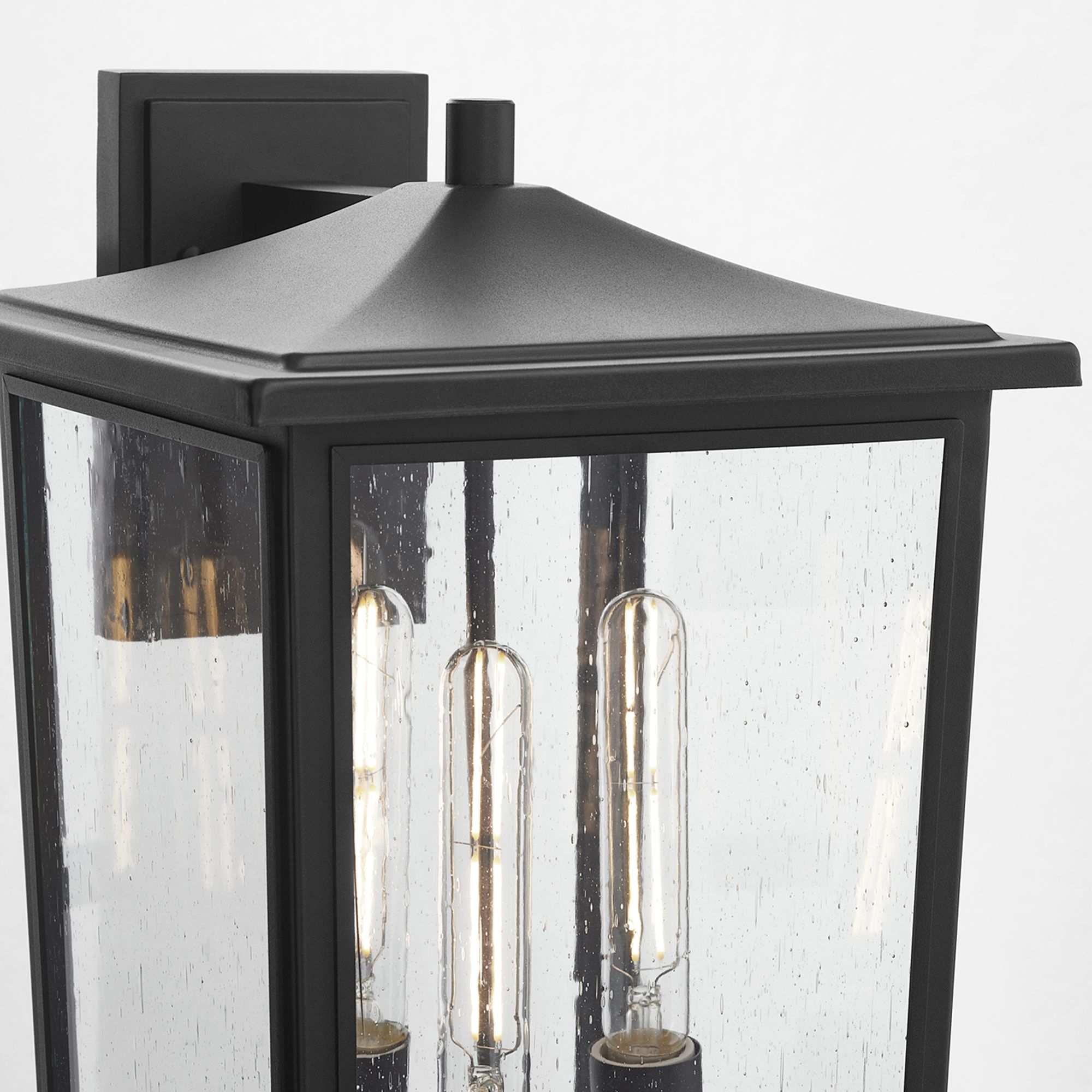 Image 3 Quorum International Riverside 11" Textured Black Wall Lantern more views