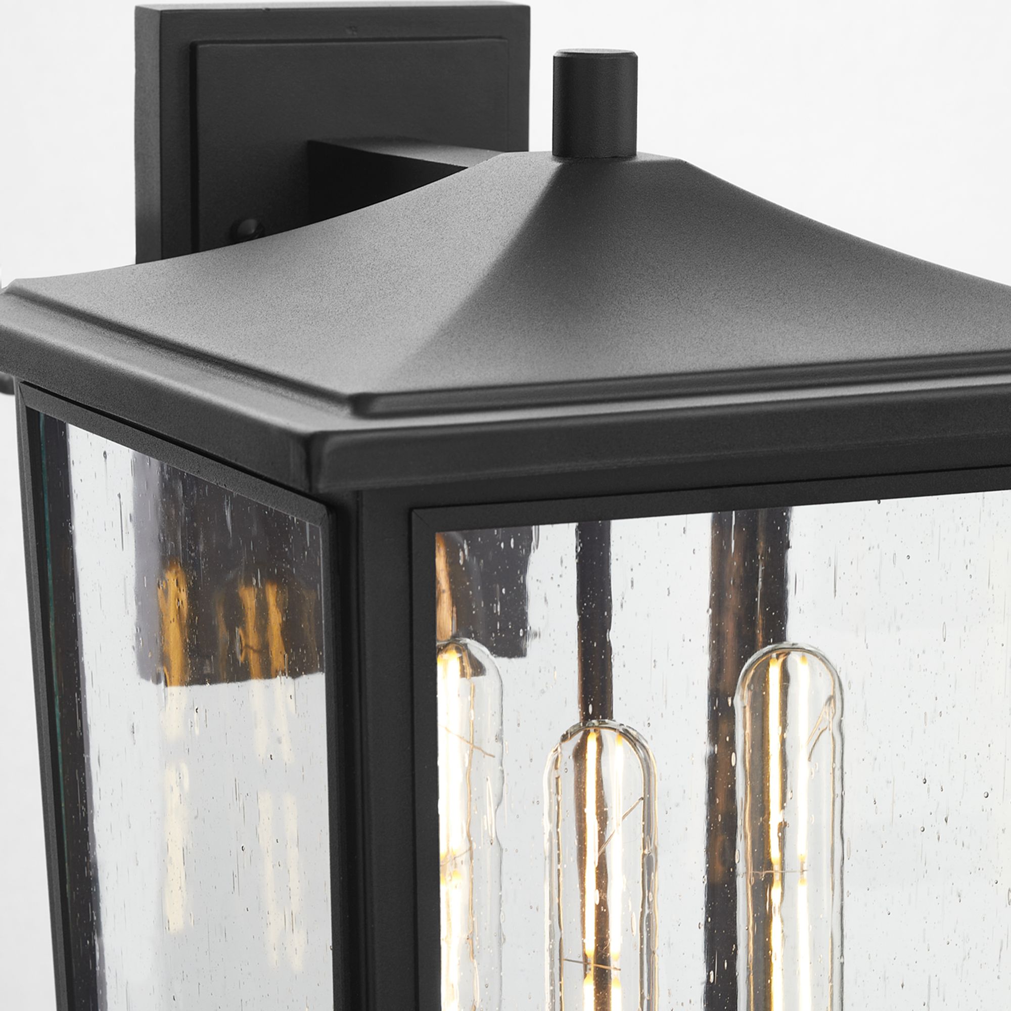 Image 4 Quorum International Riverside 11" Textured Black Wall Lantern more views