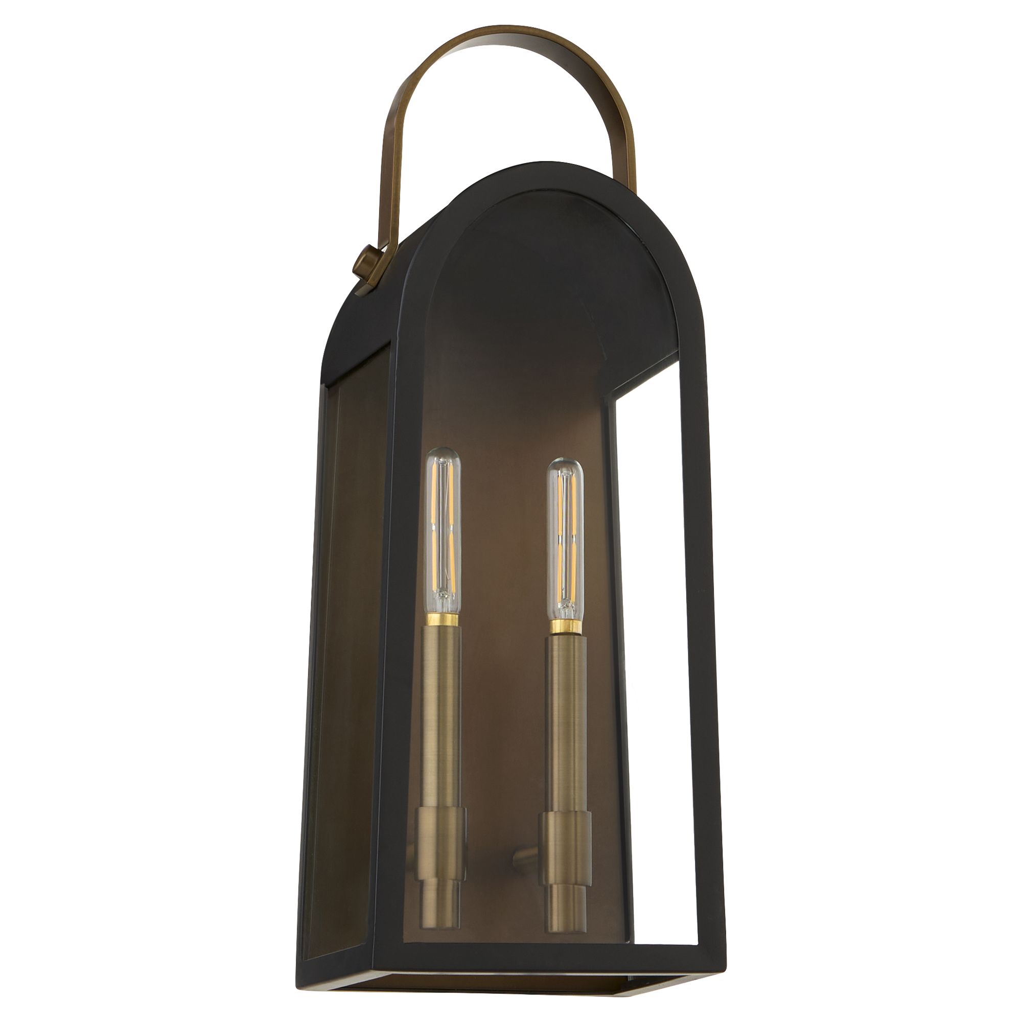Image 2 Quorum International Rossi 20" Black w Aged Copper Lantern more views
