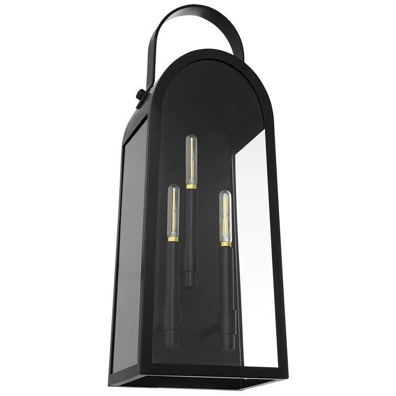 Image 1 Quorum International Rossi 25" Matte Black Wall Lantern