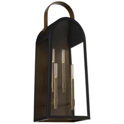 Quorum International Rossi 30" Black w Aged Copper Lantern