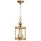 Quorum International Rossington 2LT Aged Brass Entry Pendant