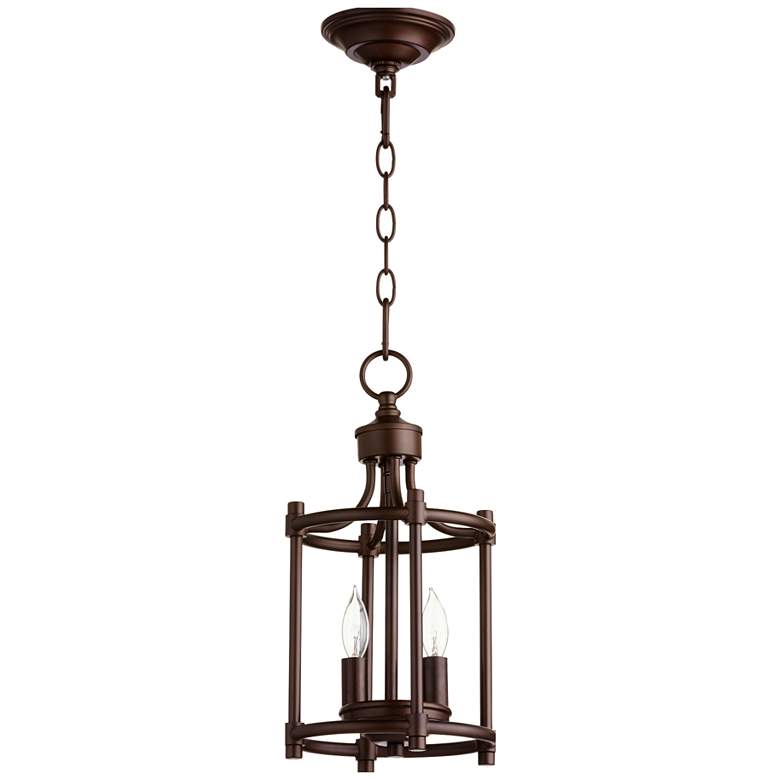 Image 1 Quorum International Rossington 2LT Oiled Bronze Entry Pendant