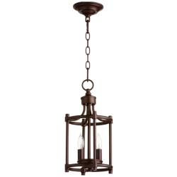 Quorum International Rossington 2LT Oiled Bronze Entry Pendant