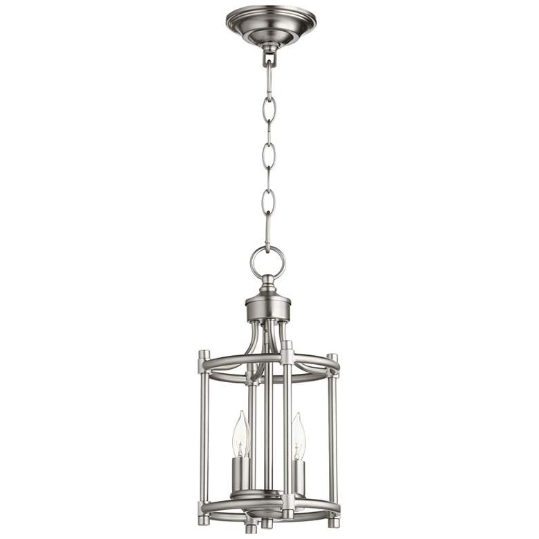 Image 1 Quorum International Rossington 2LT Satin Nickel Entry Pendant