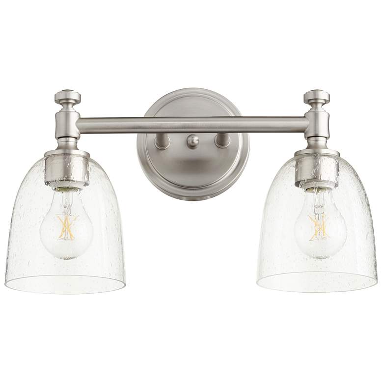 Image 1 Quorum International Rossington 2LT Satin Nickel Vanity Light