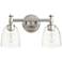 Quorum International Rossington 2LT Satin Nickel Vanity Light