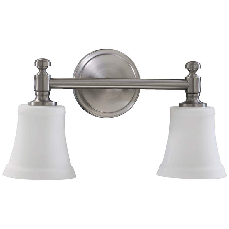 Image 1 Quorum International Rossington 2LT Satin Nickel Vanity Light