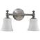 Quorum International Rossington 2LT Satin Nickel Vanity Light