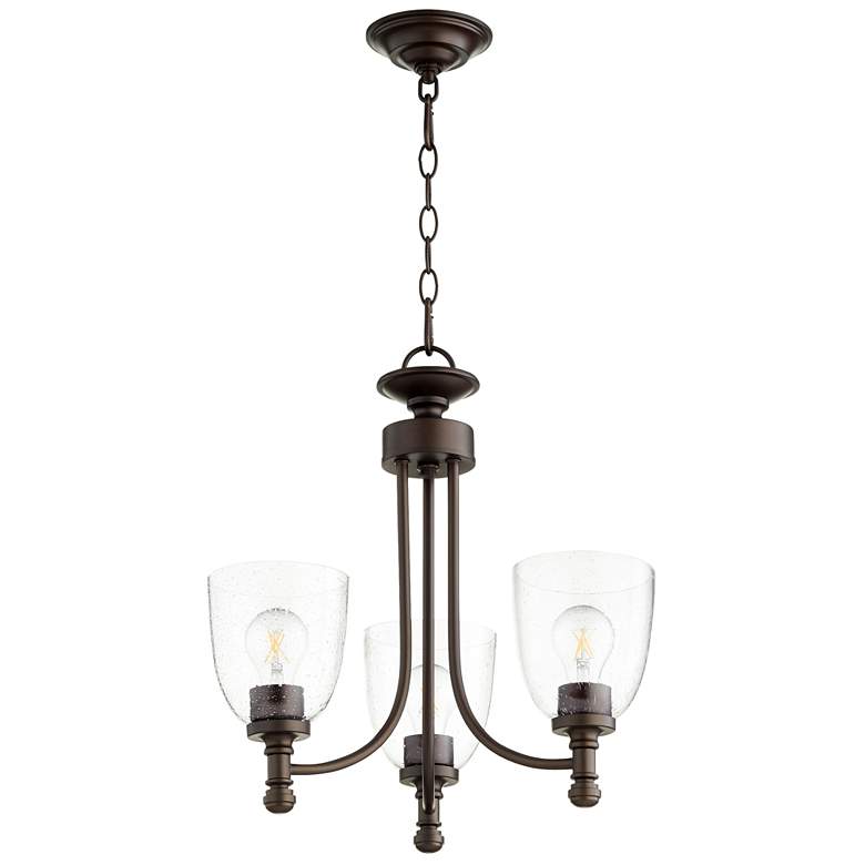 Image 1 Quorum International Rossington 3LT Oiled Bronze Chandelier