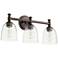 Quorum International Rossington 3LT Oiled Bronze Vanity Light