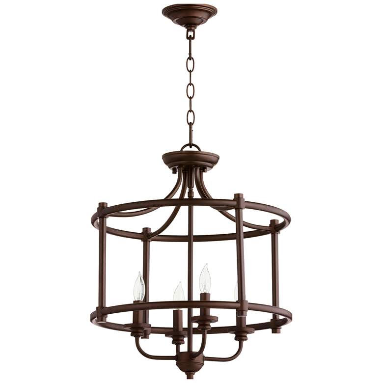 Image 1 Quorum International Rossington 4LT Oiled Bronze Semi-Flush Mount