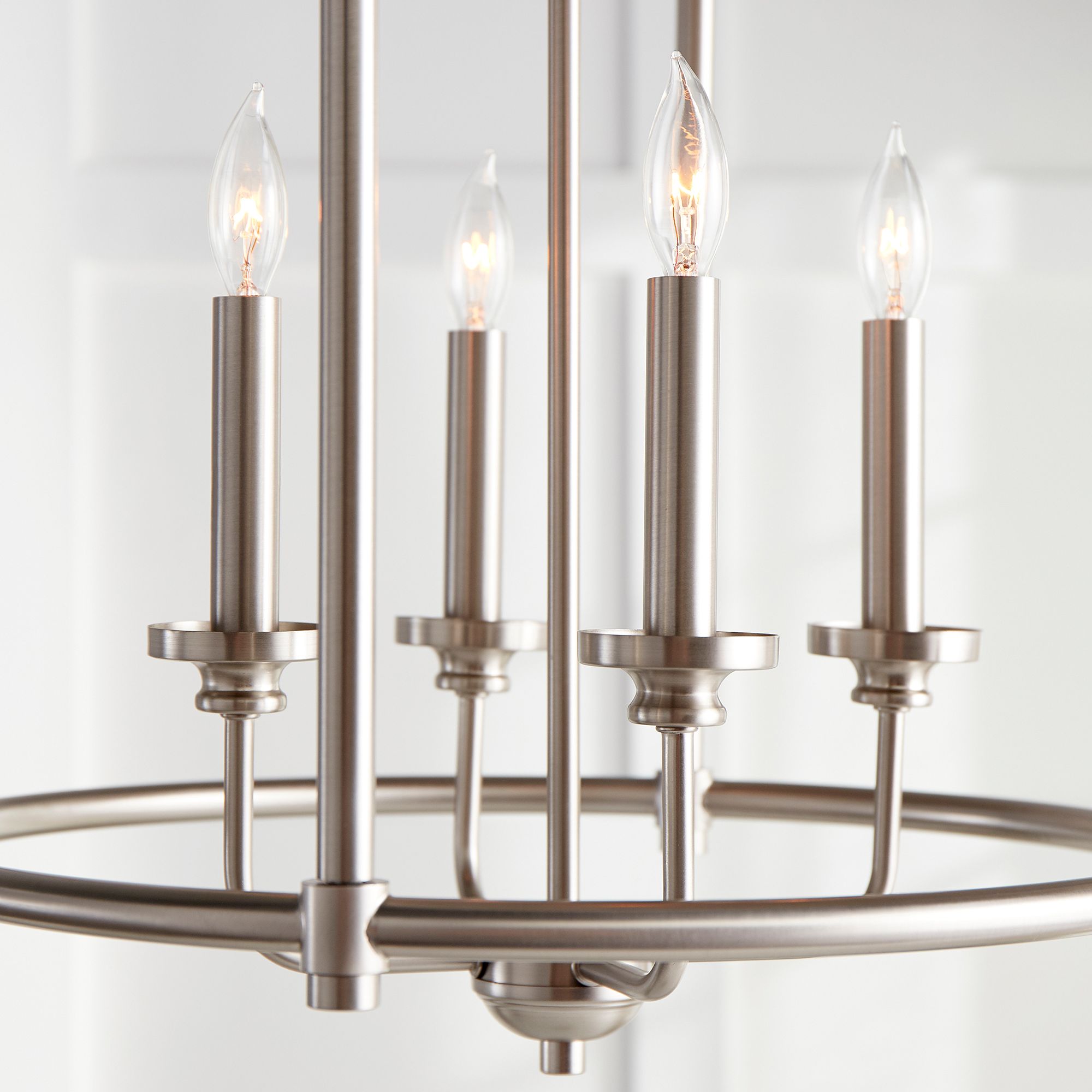 Image 2 Quorum International Rossington 4LT Satin Nickel Entry Pendant more views