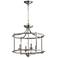 Quorum International Rossington 4LT Satin Nickel Semi-Flush Mount