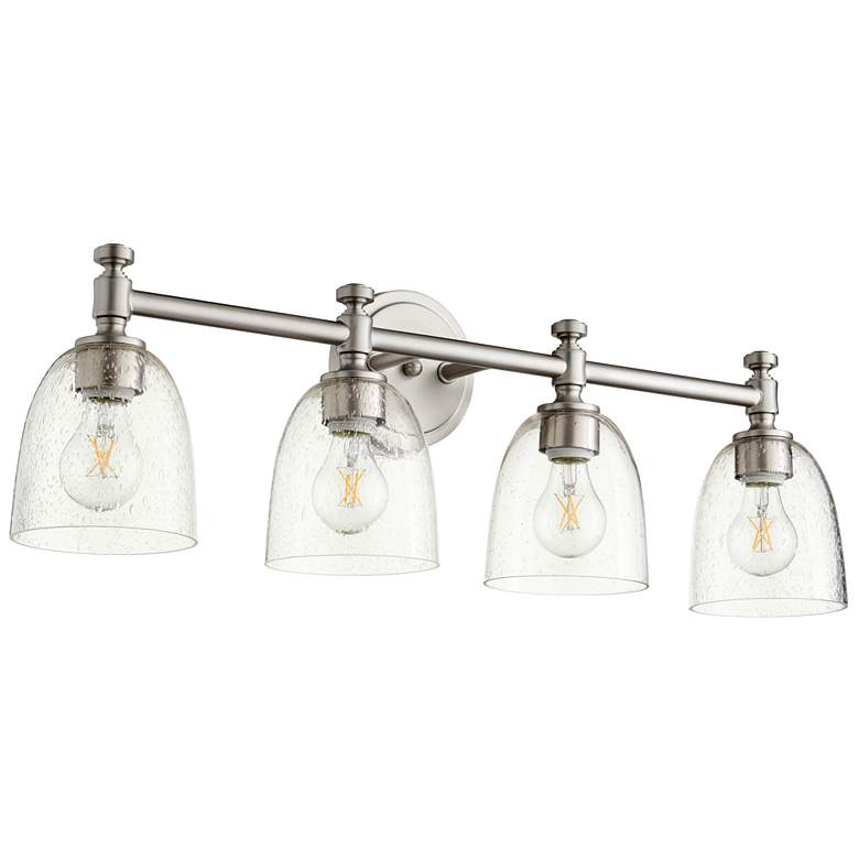 Image 1 Quorum International Rossington 4LT Satin Nickel Vanity Light