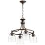 Quorum International Rossington 4LT Transitional Oiled Bronze Chandelier