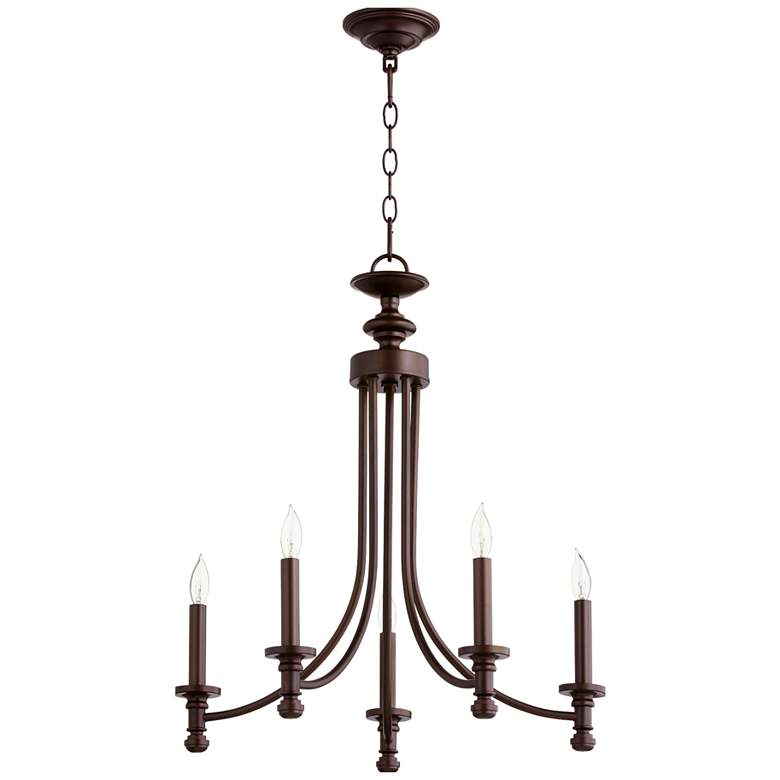 Image 1 Quorum International Rossington 5LT Oiled Bronze Chandelier