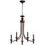 Quorum International Rossington 5LT Oiled Bronze Chandelier