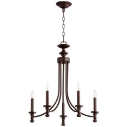 Quorum International Rossington 5LT Oiled Bronze Chandelier