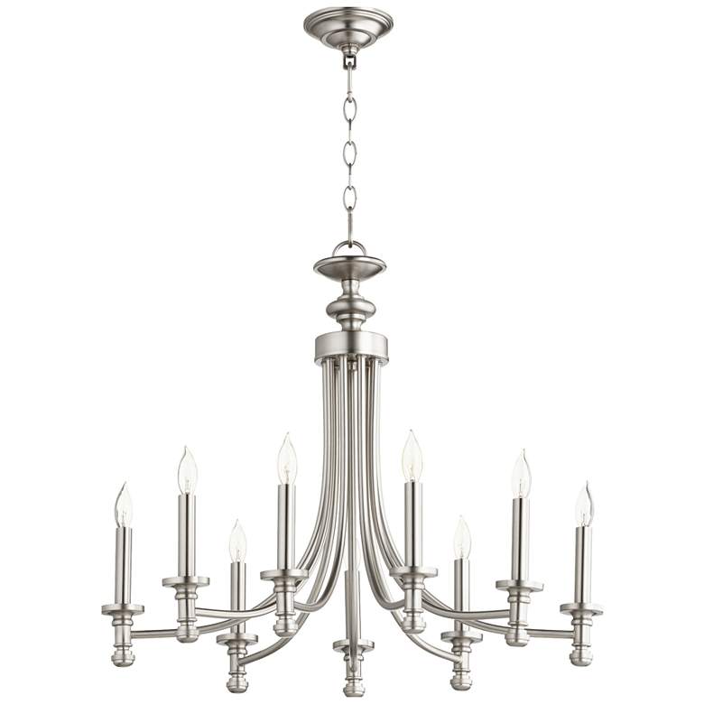 Image 1 Quorum International Rossington 9LT Satin Nickel Chandelier