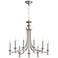 Quorum International Rossington 9LT Satin Nickel Chandelier