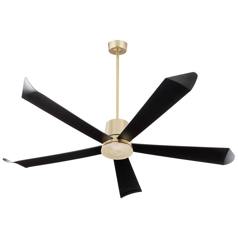 Image 1 Quorum International Rova 72" Aged Brass Wifi Fan