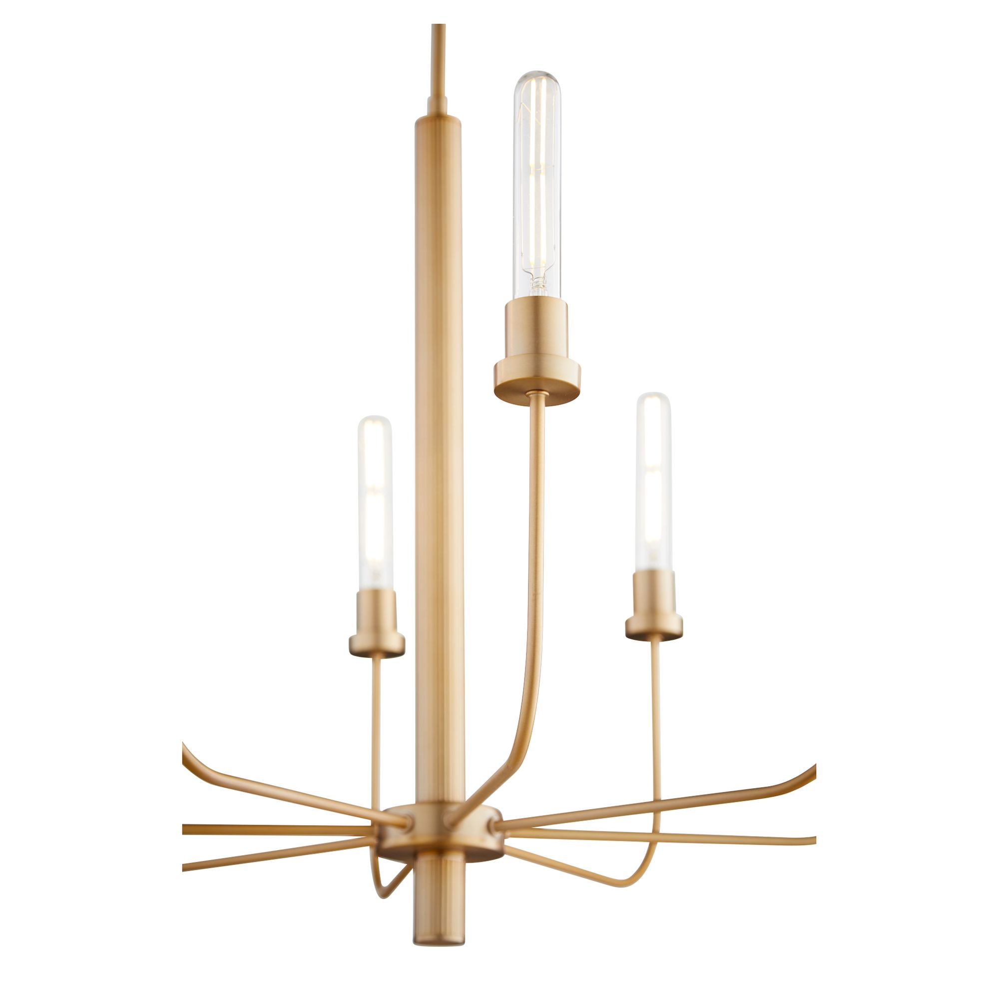 Image 2 Quorum International Sheridan 8LT Aged Brass Chandelier more views