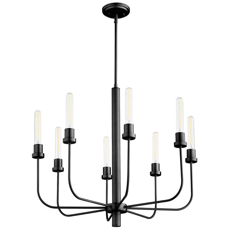 Image 1 Quorum International Sheridan 8LT Matte Black Chandelier