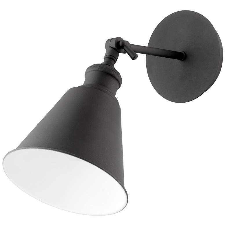 Image 2 Quorum International Small Cone Textured Black Wall Mount more views
