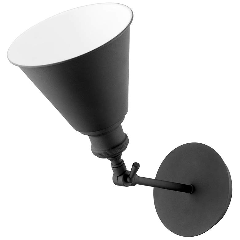 Image 3 Quorum International Small Cone Textured Black Wall Mount more views