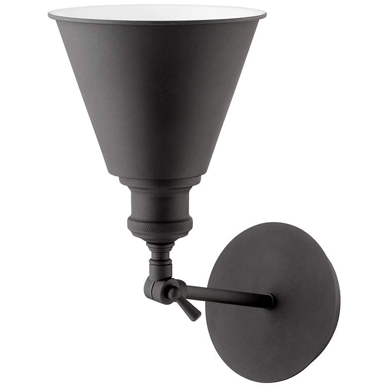 Image 4 Quorum International Small Cone Textured Black Wall Mount more views