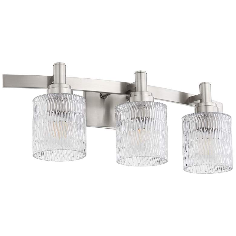 Image 1 Quorum International Stadium 3LT Satin Nickel Vanity Light