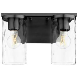 Quorum International Steinway 2LT Matte Black Vanity Light