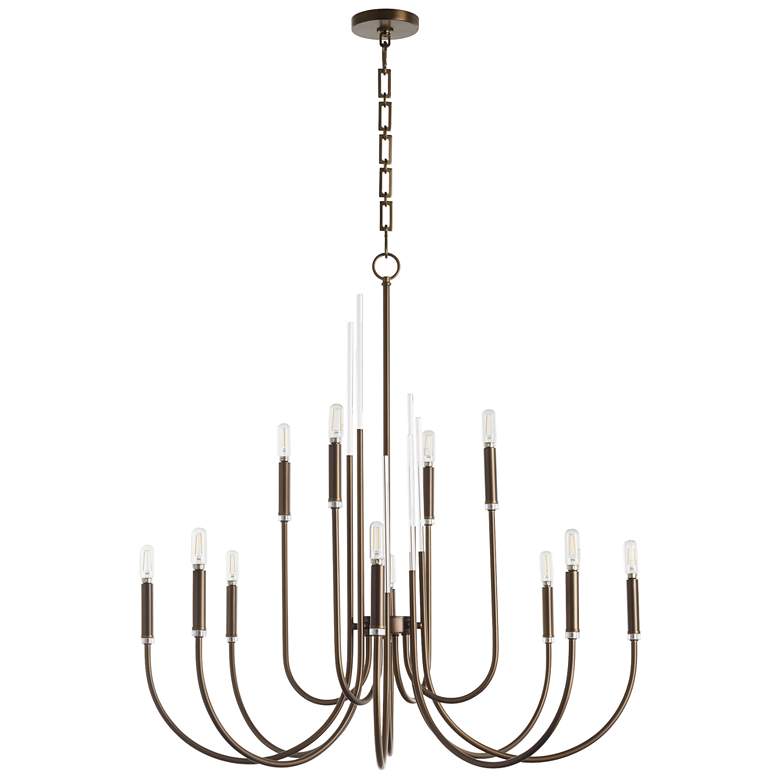 Image 1 Quorum International Summit 12LT Dark Brass Chandelier