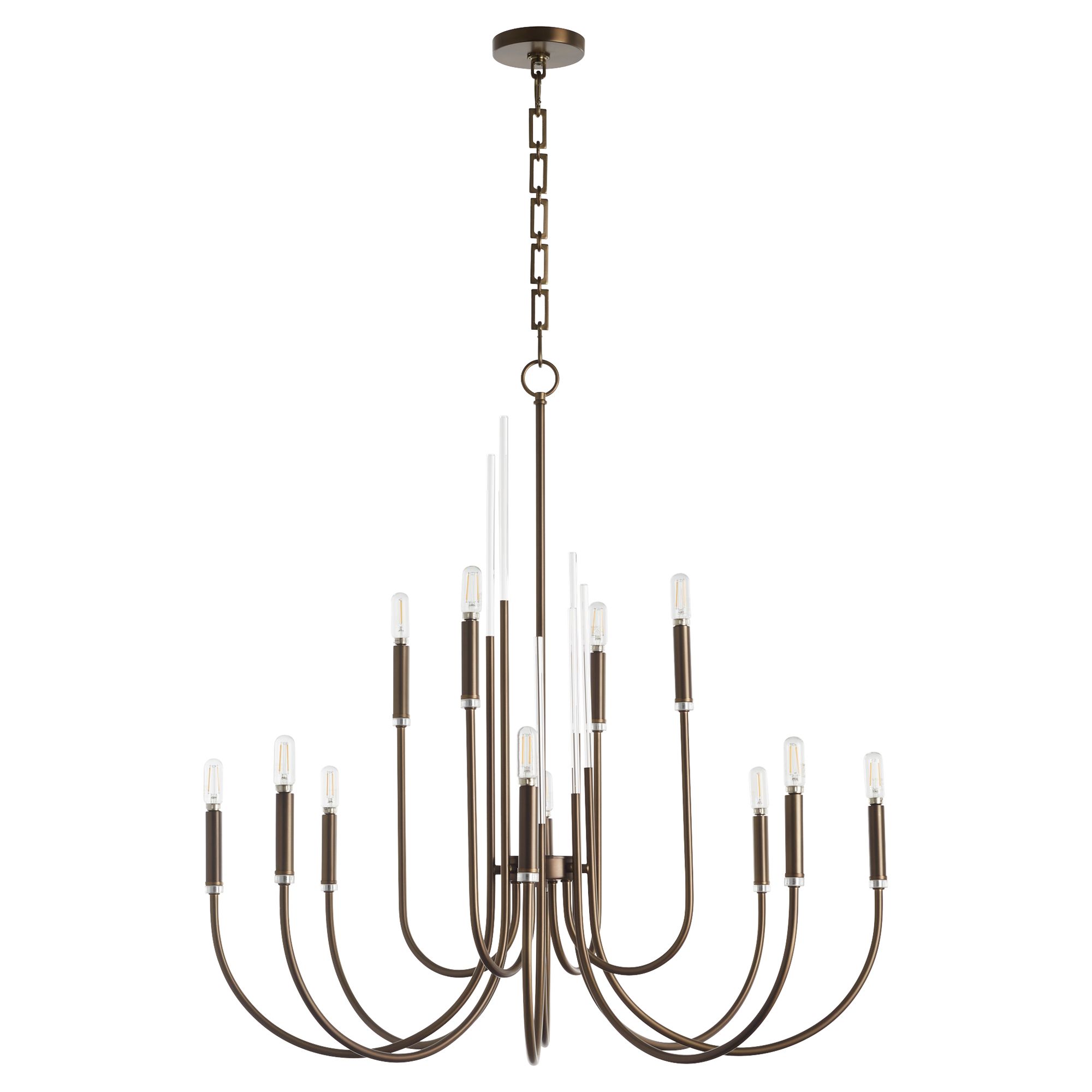 Image 2 Quorum International Summit 12LT Dark Brass Chandelier more views
