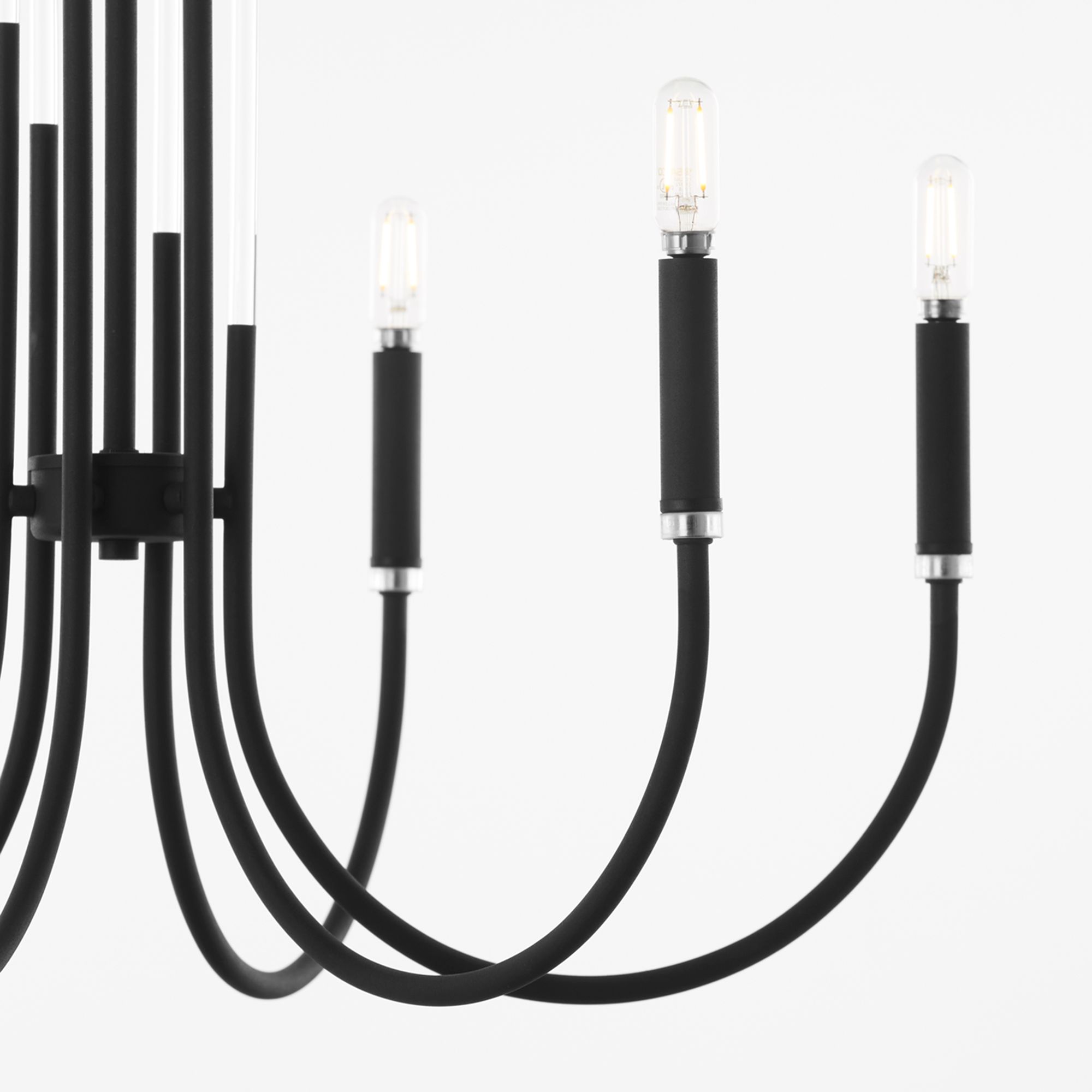 Image 3 Quorum International Summit 6LT Textured Black Chandelier more views