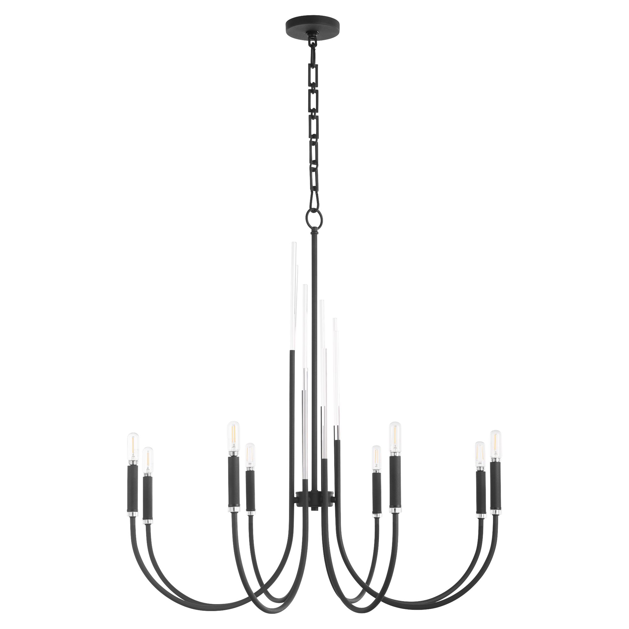 Quorum International Summit 8LT Textured Black Chandelier - #6491J