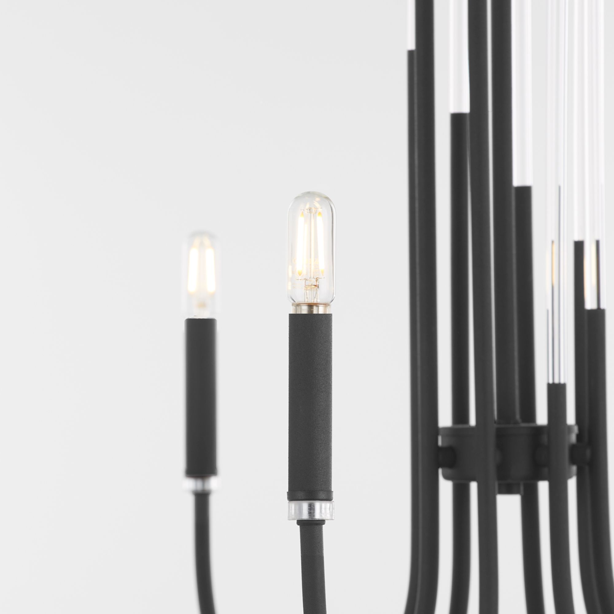 Image 3 Quorum International Summit 8LT Textured Black Chandelier more views