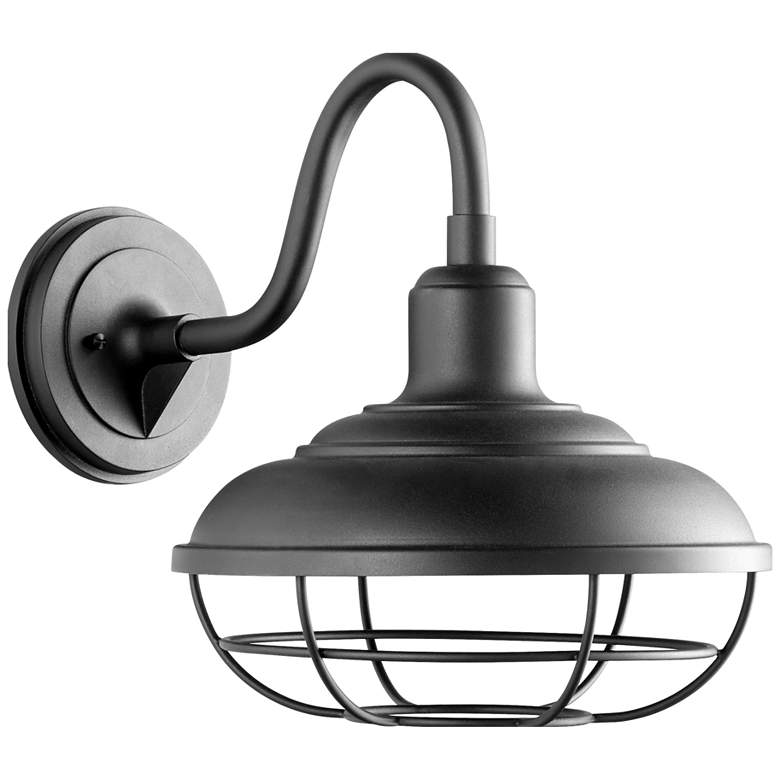 Image 1 Quorum International Tansley SM Textured Black Wall Lantern