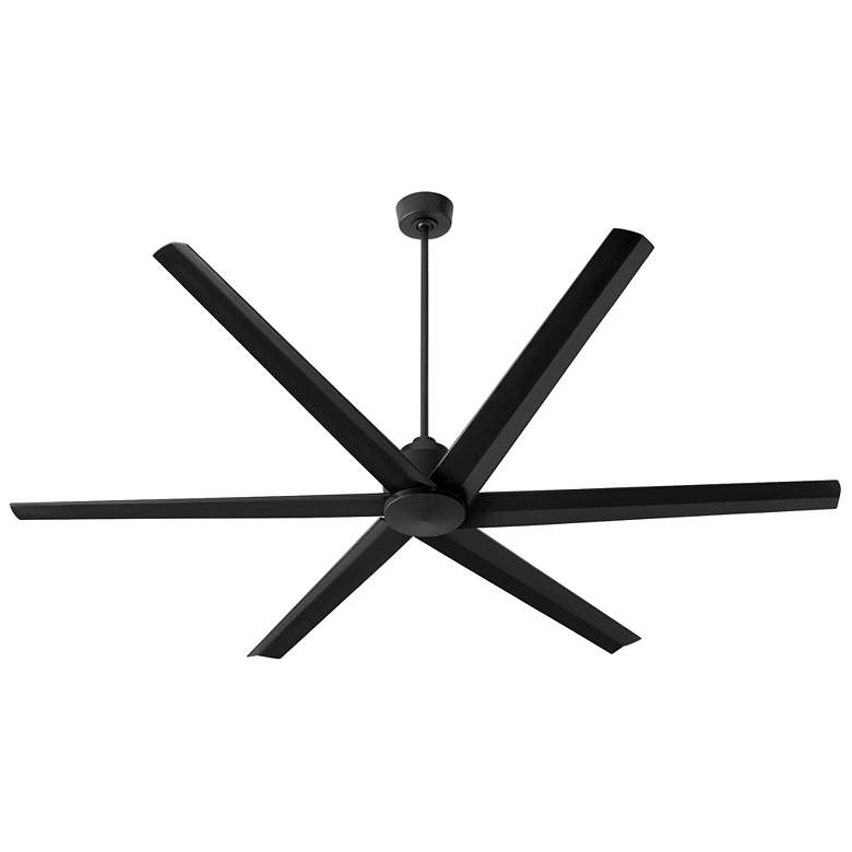 Image 1 Quorum International Titus 80" 6 Blade Matte Black Ceiling Fan