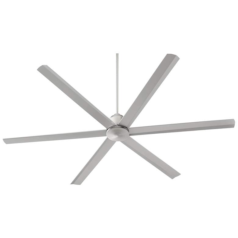 Image 1 Quorum International Titus 80" 6 Blade Satin Nickel Ceiling Fan