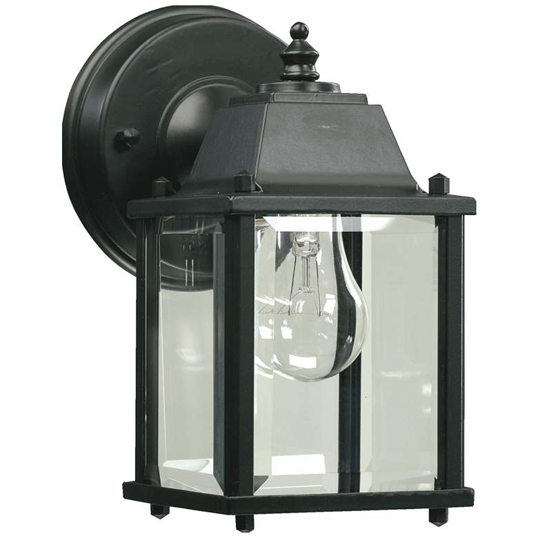 Image 1 Quorum International Traditional 9" 1LT Black Outdoor Wall Light