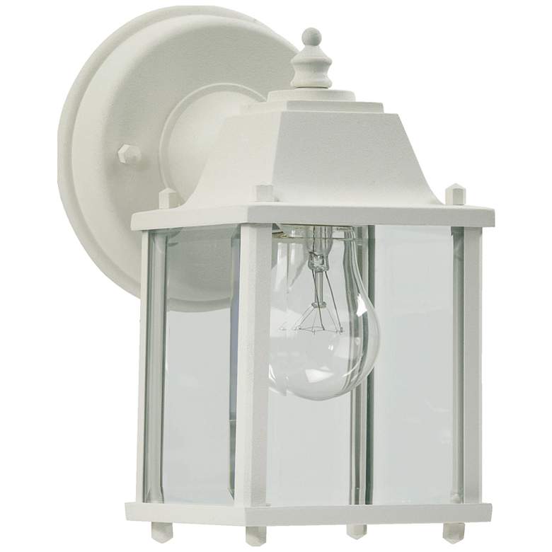 Image 1 Quorum International Traditional 9" 1LT White Outdoor Wall Light