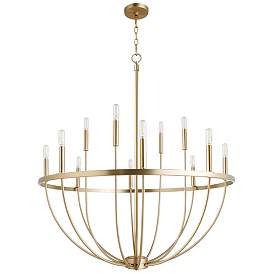 Image1 of Quorum International Tribute 12LT Aged Brass Chandelier