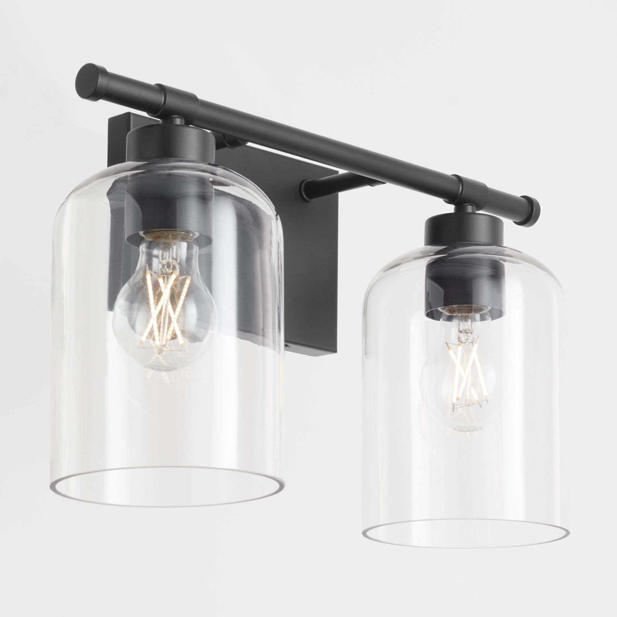 Image 3 Quorum International Tribute 2LT Matte Black Vanity Light more views