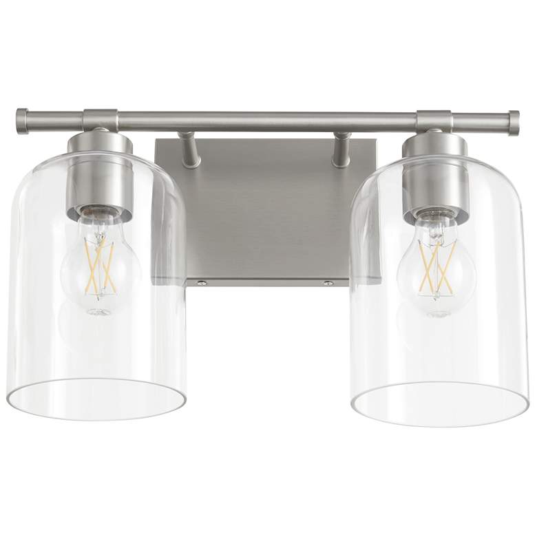 Image 1 Quorum International Tribute 2LT Satin Nickel Vanity Light