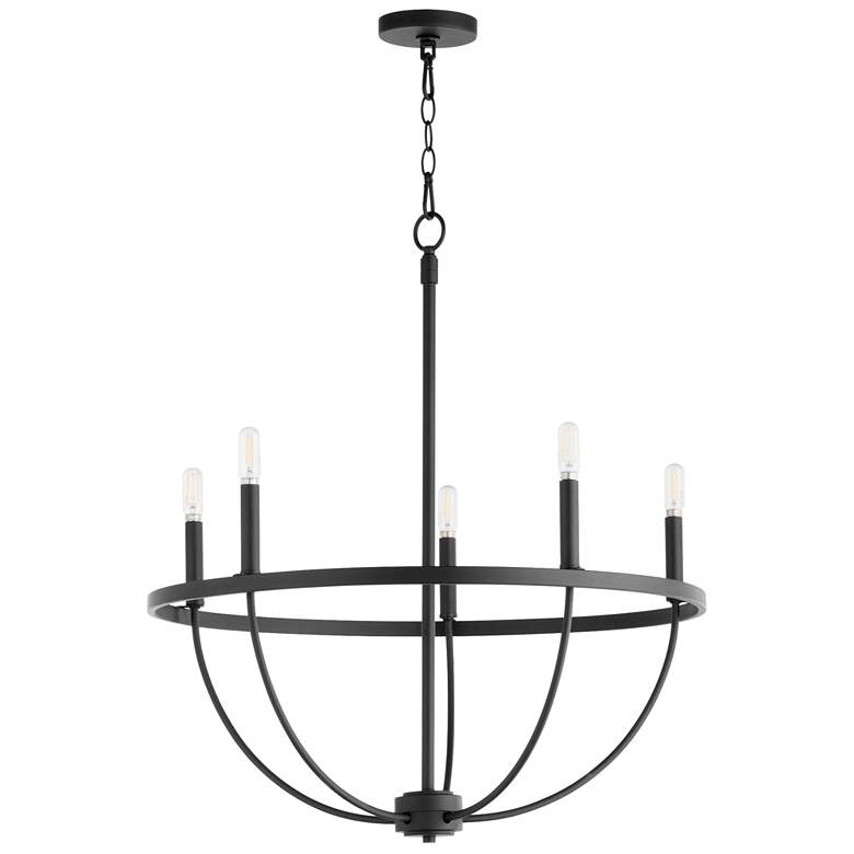 Image 1 Quorum International Tribute 5LT Matte Black Chandelier